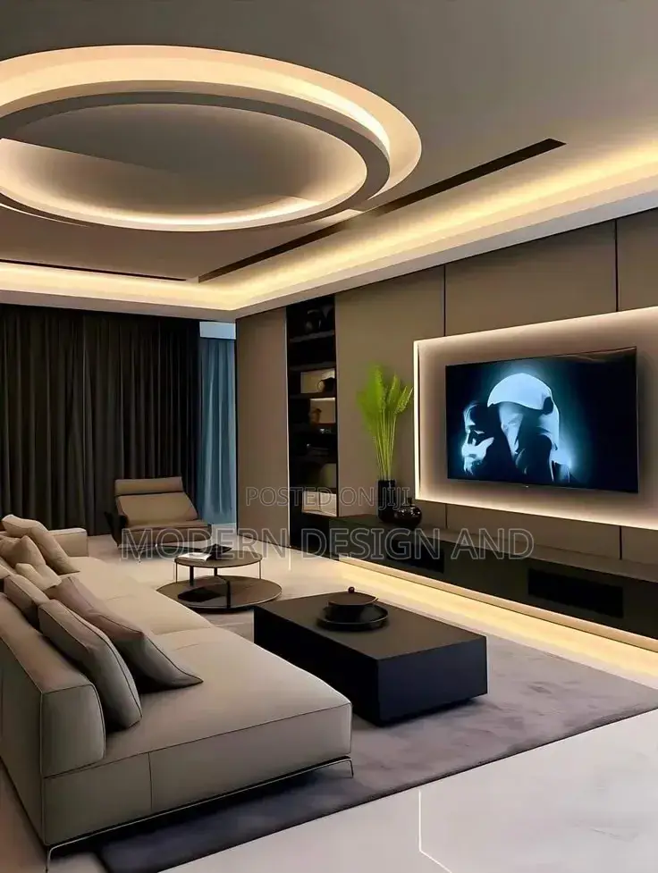 Gypsum Ceiling Living Area Mansion Nakasero