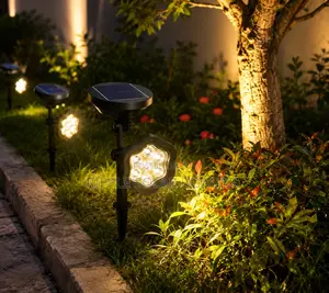 7w Solar Led Garden Spot Light Waterproof Outdoor Landscape Lamp