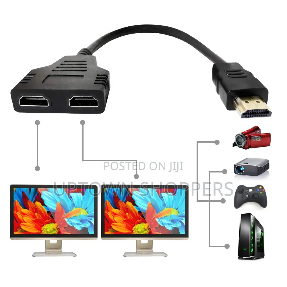 Hdmi Splitter 1in2 Out Hdmi Adapter Male to 2 Female