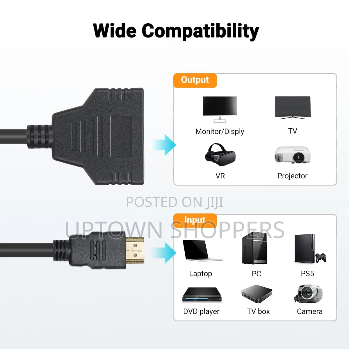 Hdmi Splitter 1in2 Out Hdmi Adapter Male to 2 Female