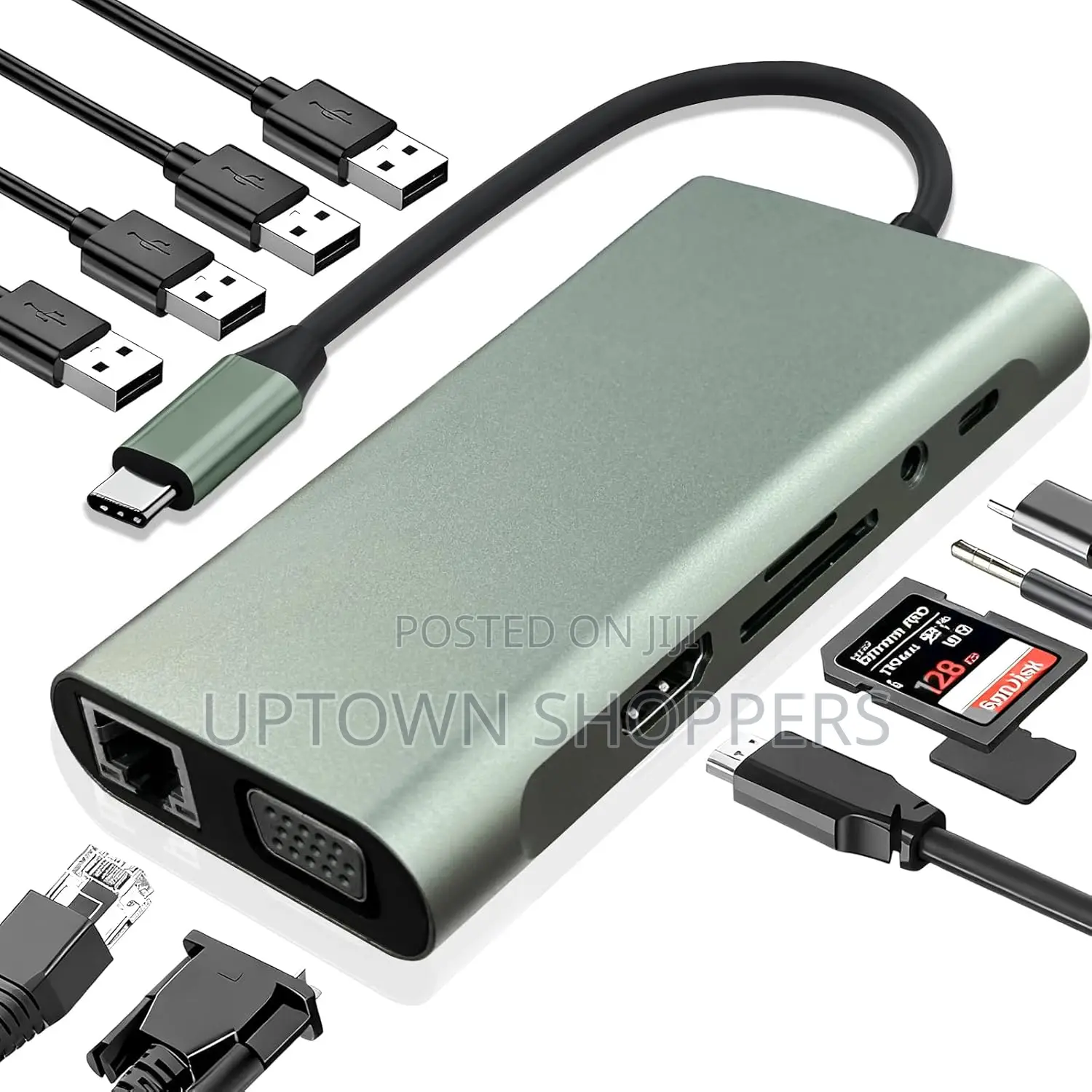 Usb C 11in1 Docking Station With Hdmi Vga Usb 3.0 Rj45 Ethernet