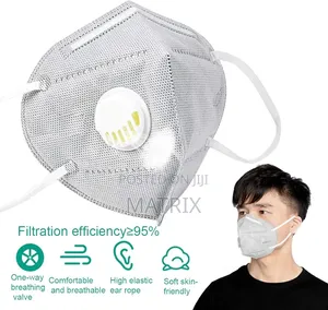 Kn95 Disposable Face Mask With A White Exhalation Valve
