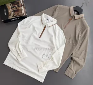 Men's Half-Zip Collar Long-Sleeve Casual Shirts.