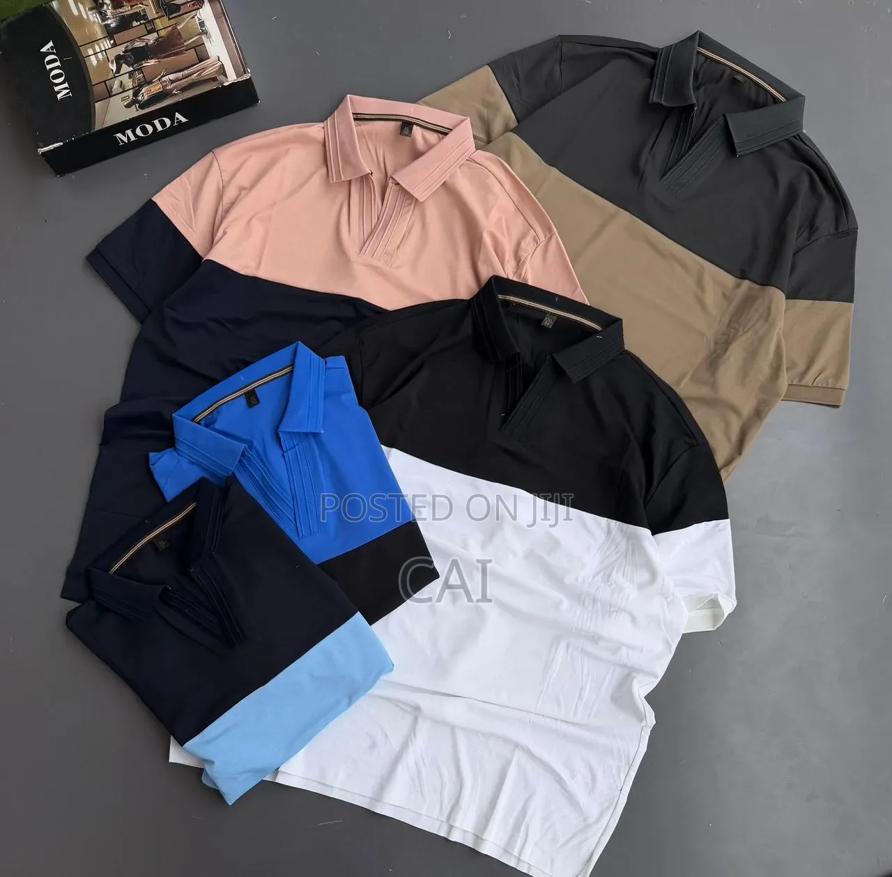 Color-Blocked Polo Shirts for Men.