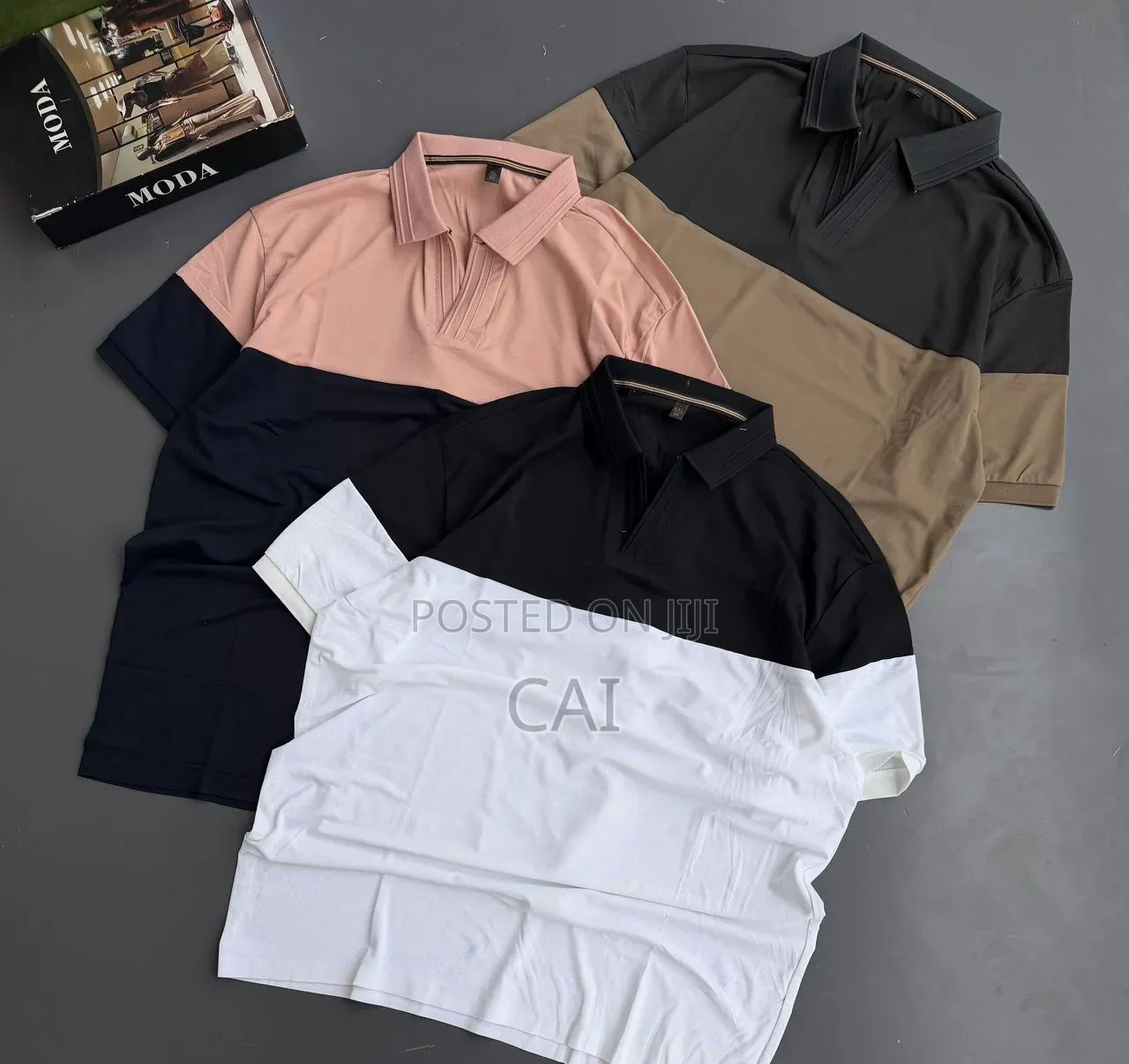 Color-Blocked Polo Shirts for Men.