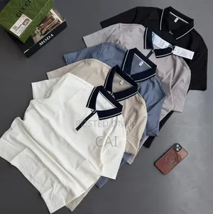Casual Men's Quarter-Zip Polo Shirts