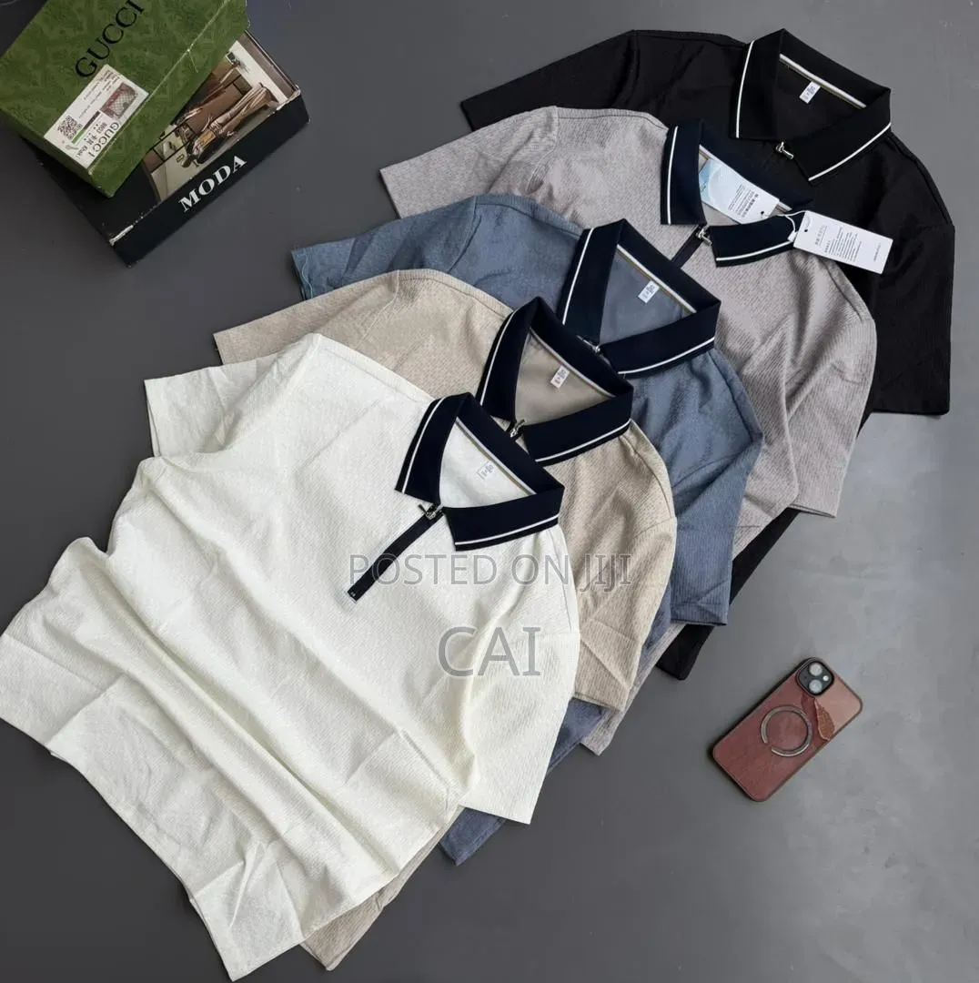 Casual Men's Quarter-Zip Polo Shirts
