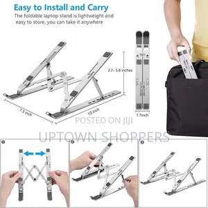 Laptop Stand for Desk, Adjustable Aluminum Foldable Portable Stand