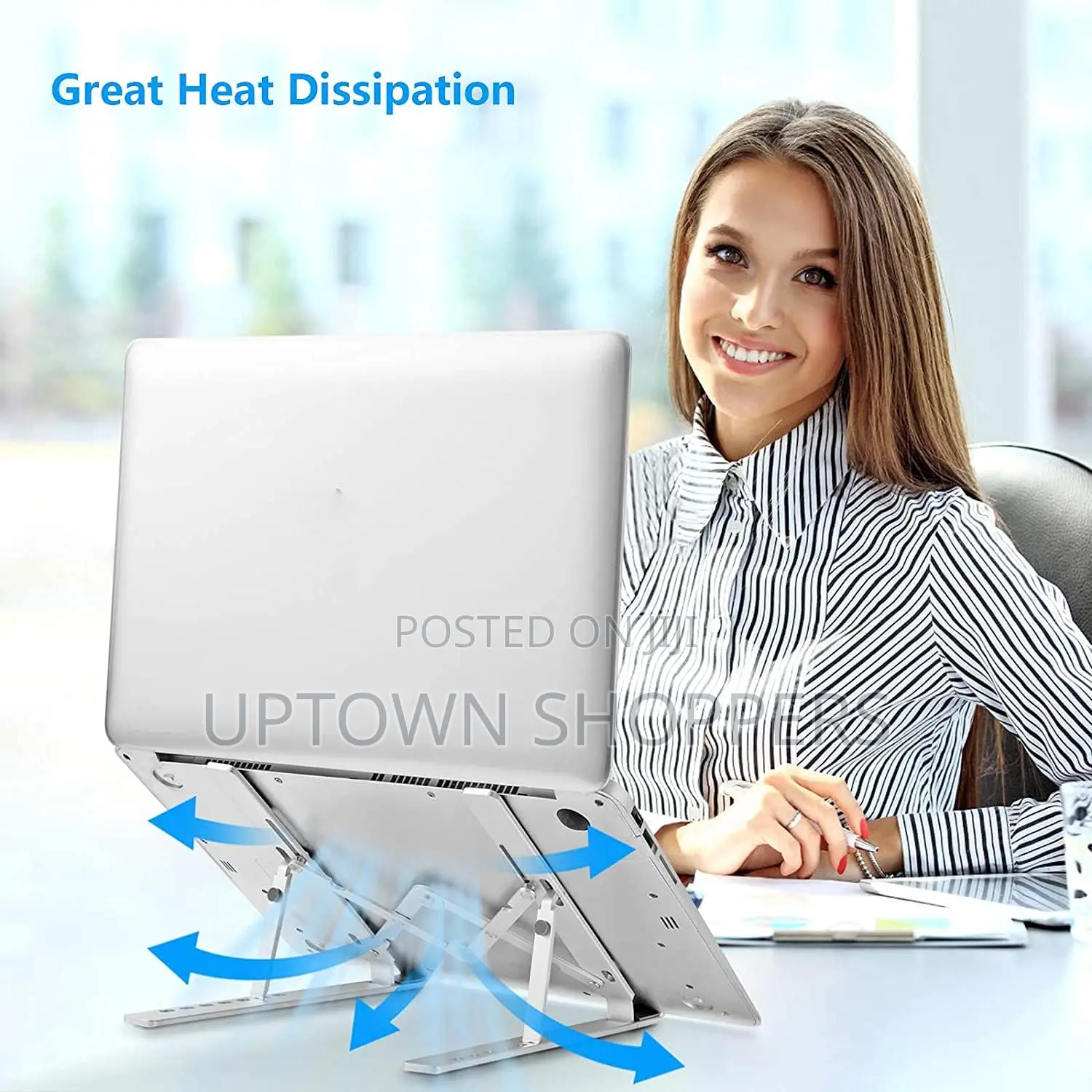 Laptop Stand for Desk, Adjustable Aluminum Foldable Portable Stand