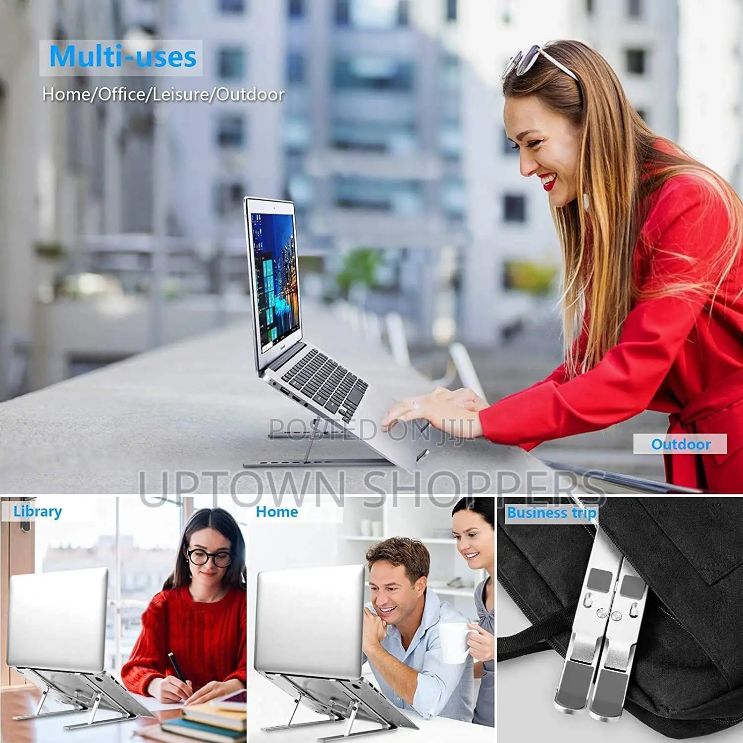 Laptop Stand for Desk, Adjustable Aluminum Foldable Portable Stand