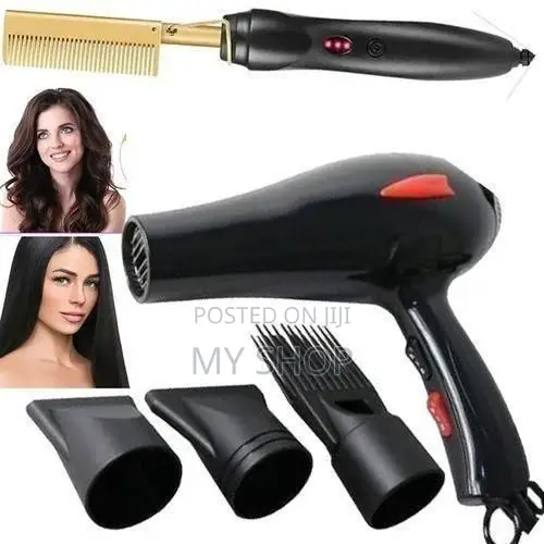 Electric Hair Dryer and Hot Air Comb