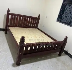 Solid Wooden Double Bed 