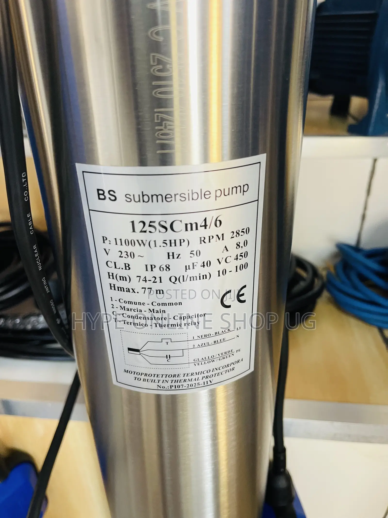 Submersible 77meters,Stainless Pump