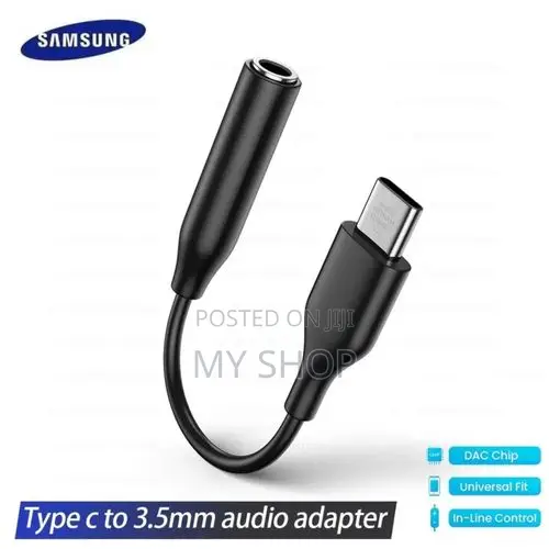 Amsung Usb-C/Type-C to Headphone/Headset 3.5mm Audio Adapter – Black