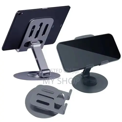 360 Rotating Cell Phone Stand, Adjustable Foldable Desktop Holder,