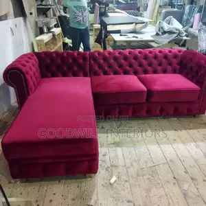 Five Seater Maroon Coloured Sofa