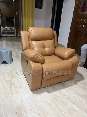 Single Seater Leather in Brown Colour