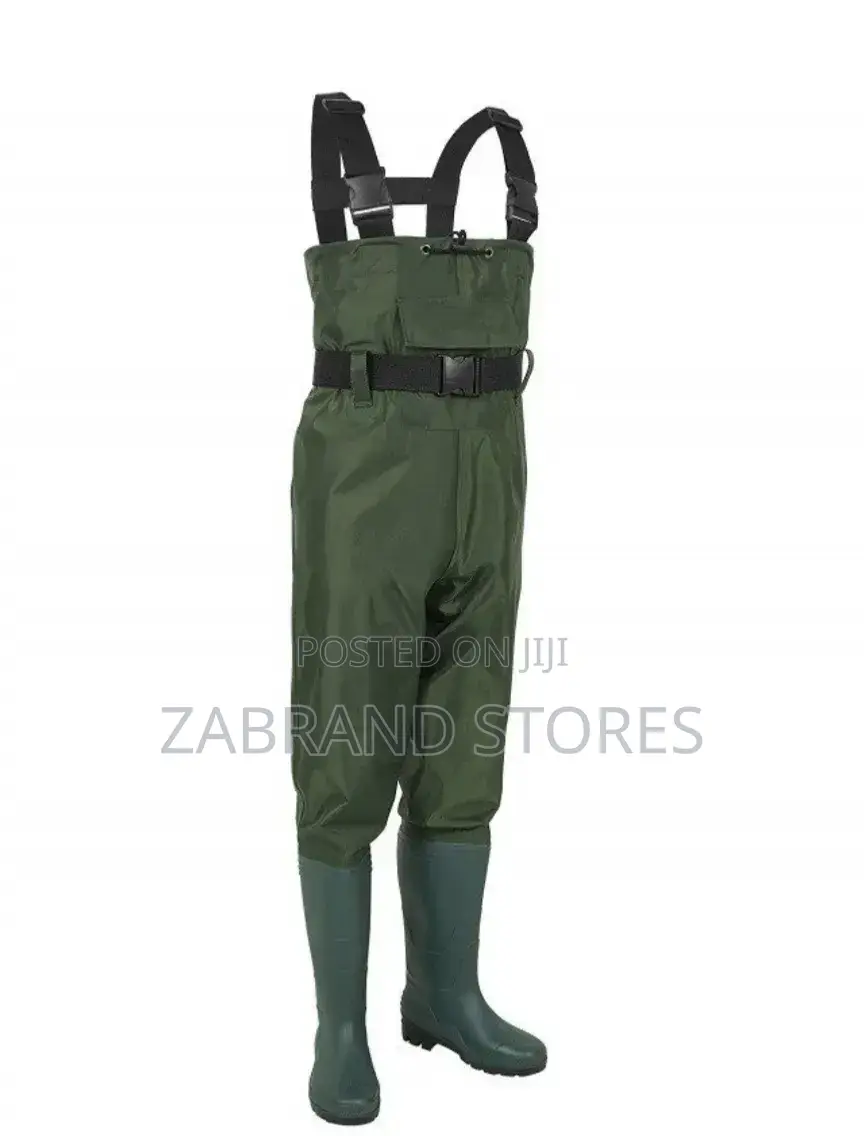 Heavy-Duty Waterproof Fishing Chest Wader With Rubber Boots