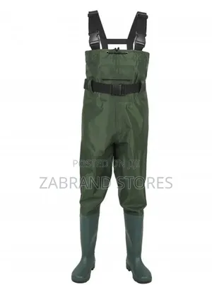 Heavy-Duty Waterproof Fishing Chest Wader With Rubber Boots