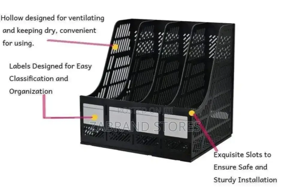 Magazine/File Holder 4 Compartments