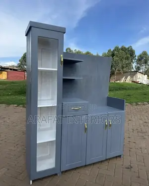 Modern Grey Display Cabinet Sideboard
