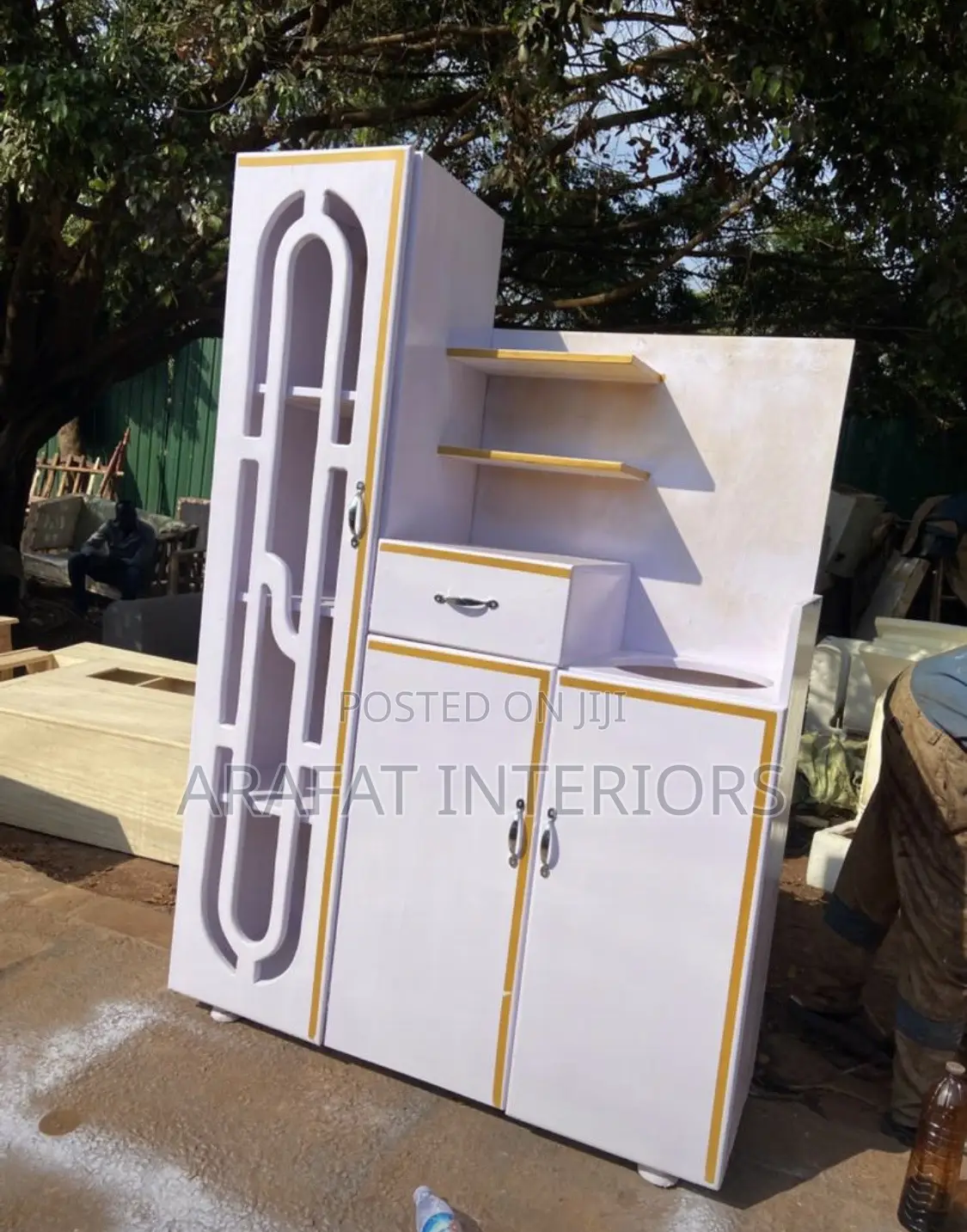 Sophisticated White Multi-Storage Cabinet