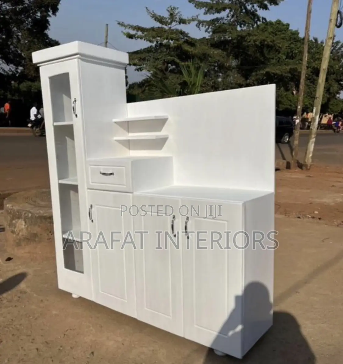 Clean White Display Cabinet Storage Unit