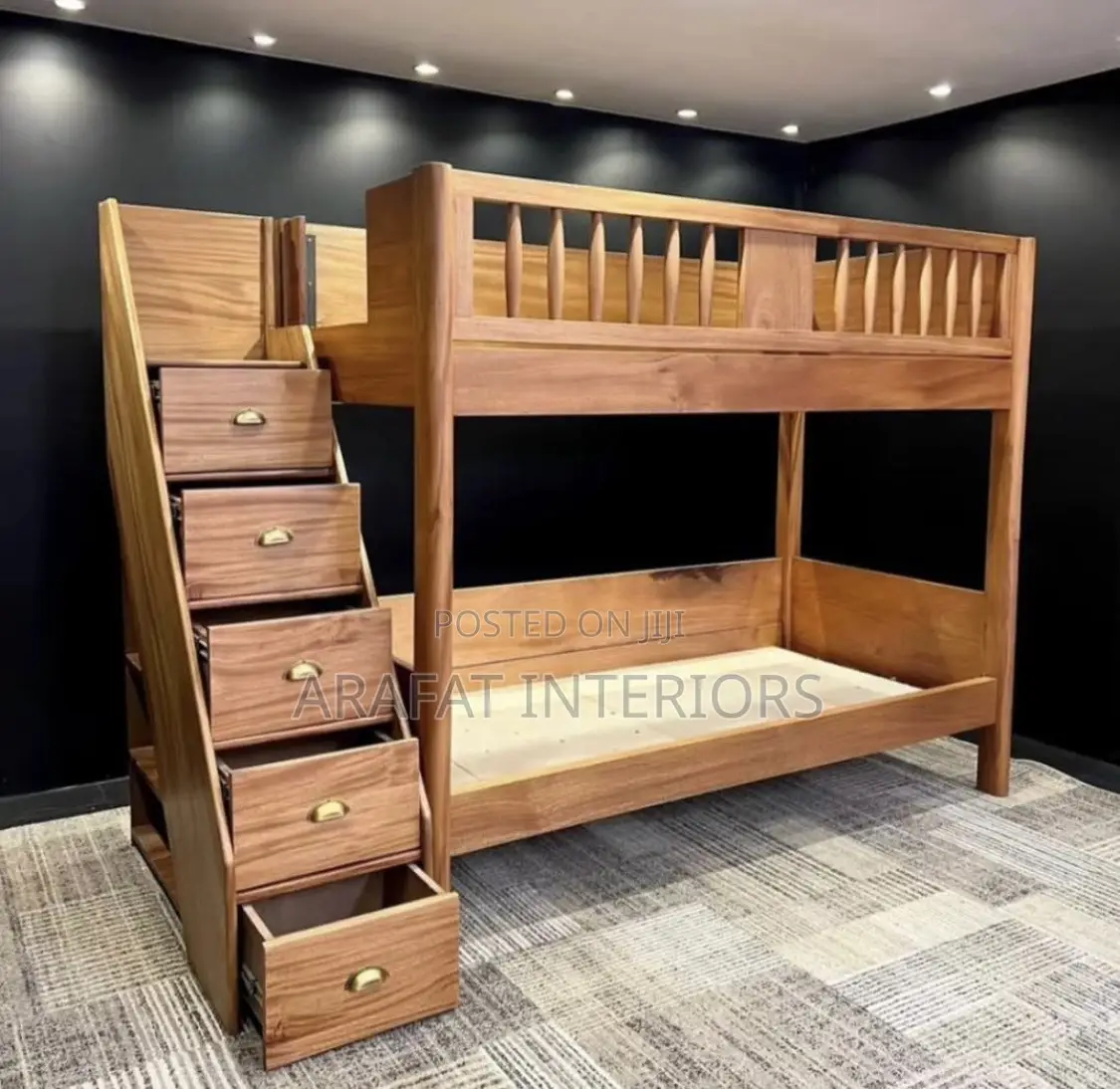 Mugavu Premium Solid Wood Staircase Bunk Bed