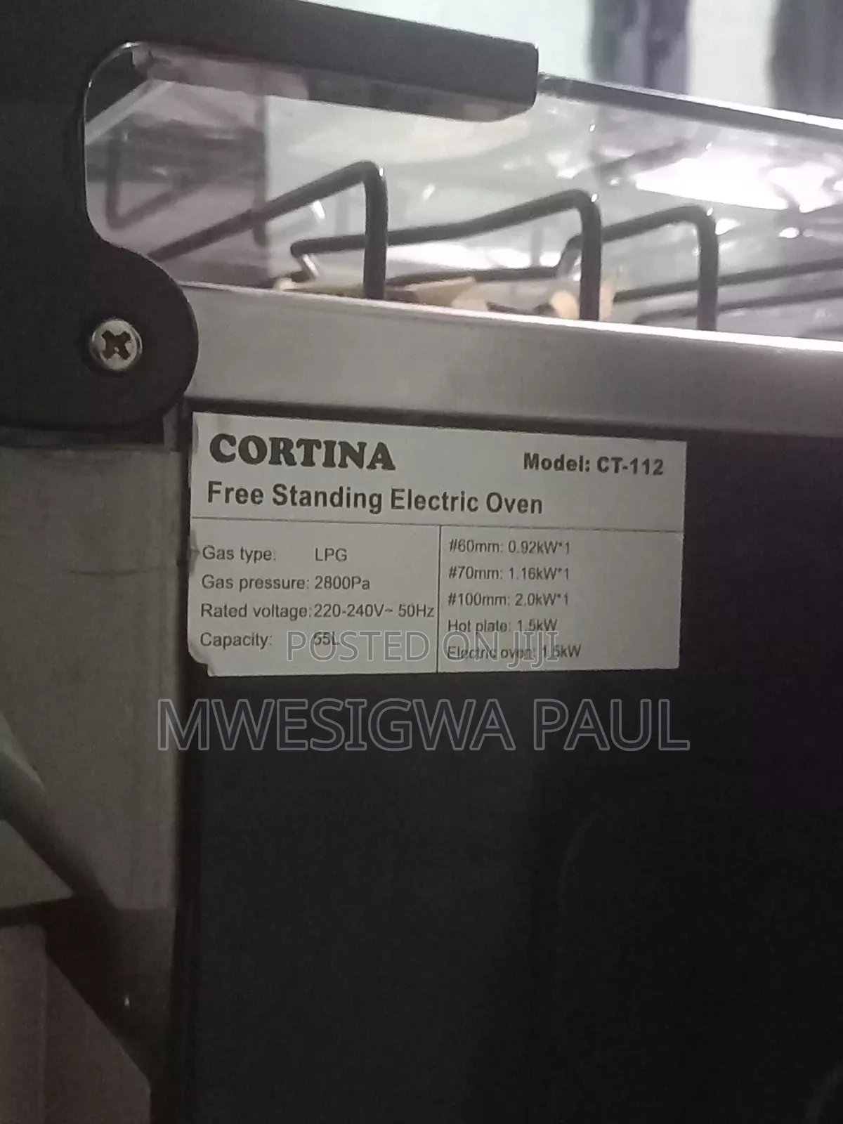 Cortina 3gas 1 Cooker Ct -112, 55l, 2months Used Slightly Negotiable