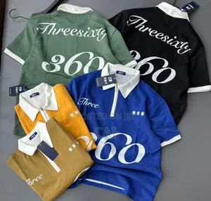 Men's Athletic-Style Knit Polo Shirts. Baggy/Free Fit