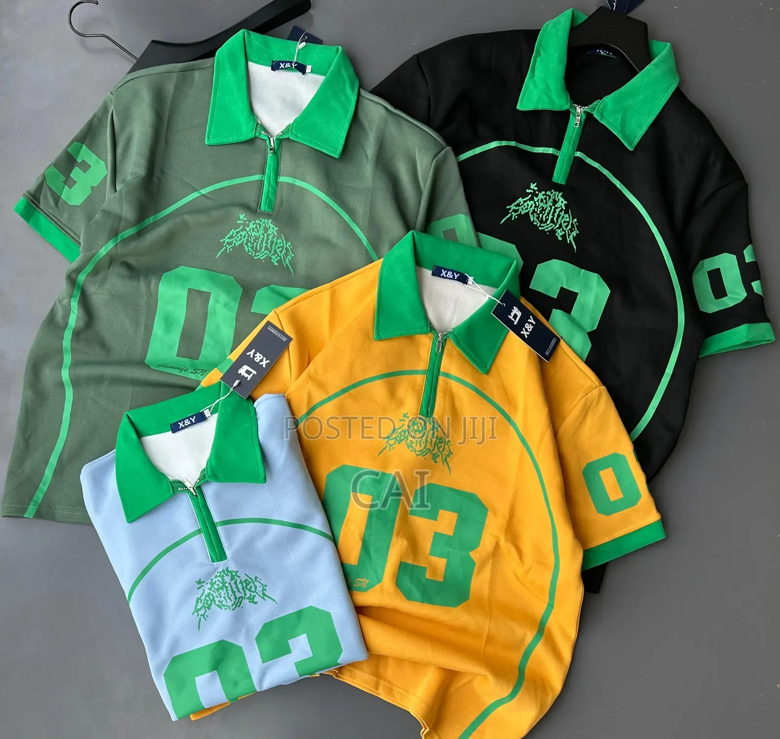 Men's Athletic-Style Knit Polo Shirts. Baggy/Free Fit