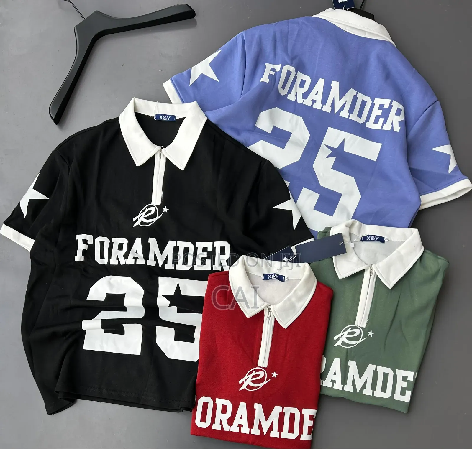 Men's Athletic-Style Knit Polo Shirts. Baggy/Free Fit