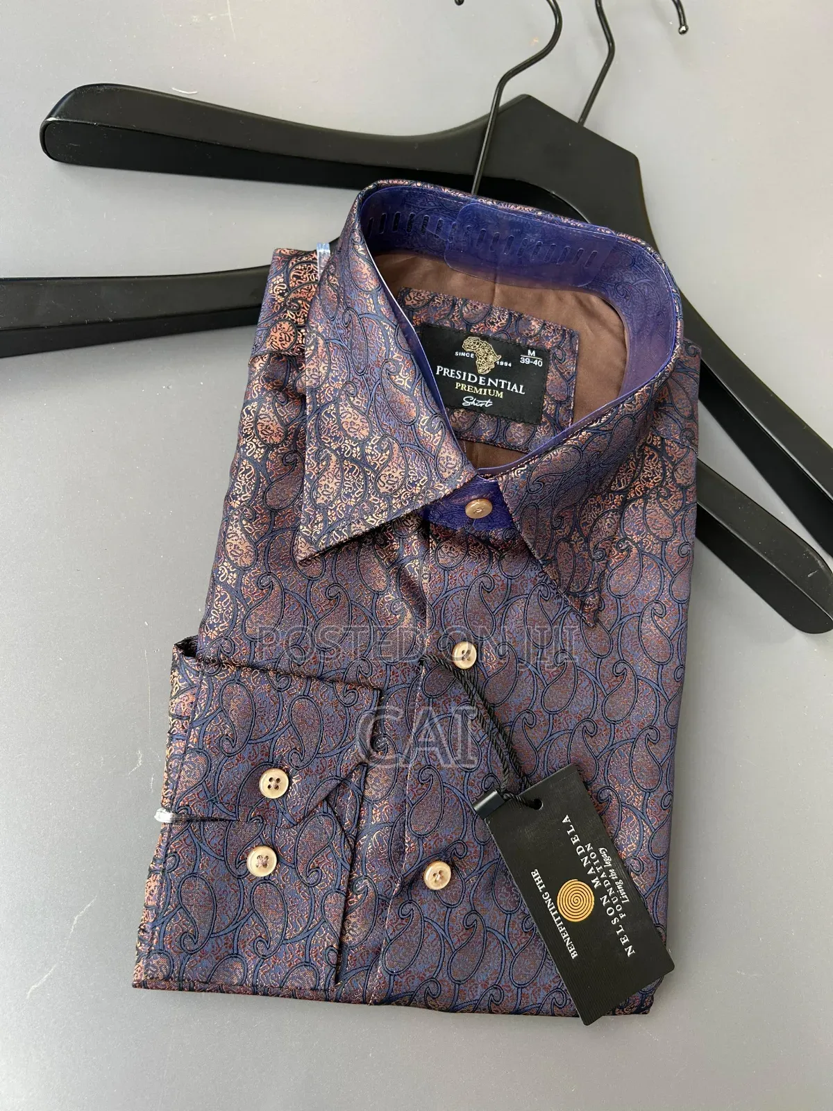 Presidential Premium Paisley-Print Long-Sleeved Shirts