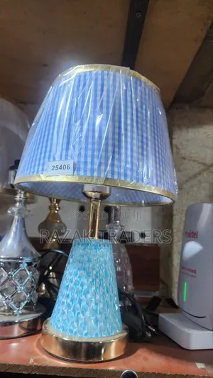 Blue Striped Lampshade