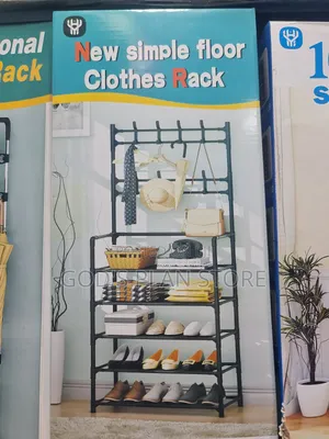 Free Standing Floor Clothes/Hat/Shoe Rack Clothes Rack