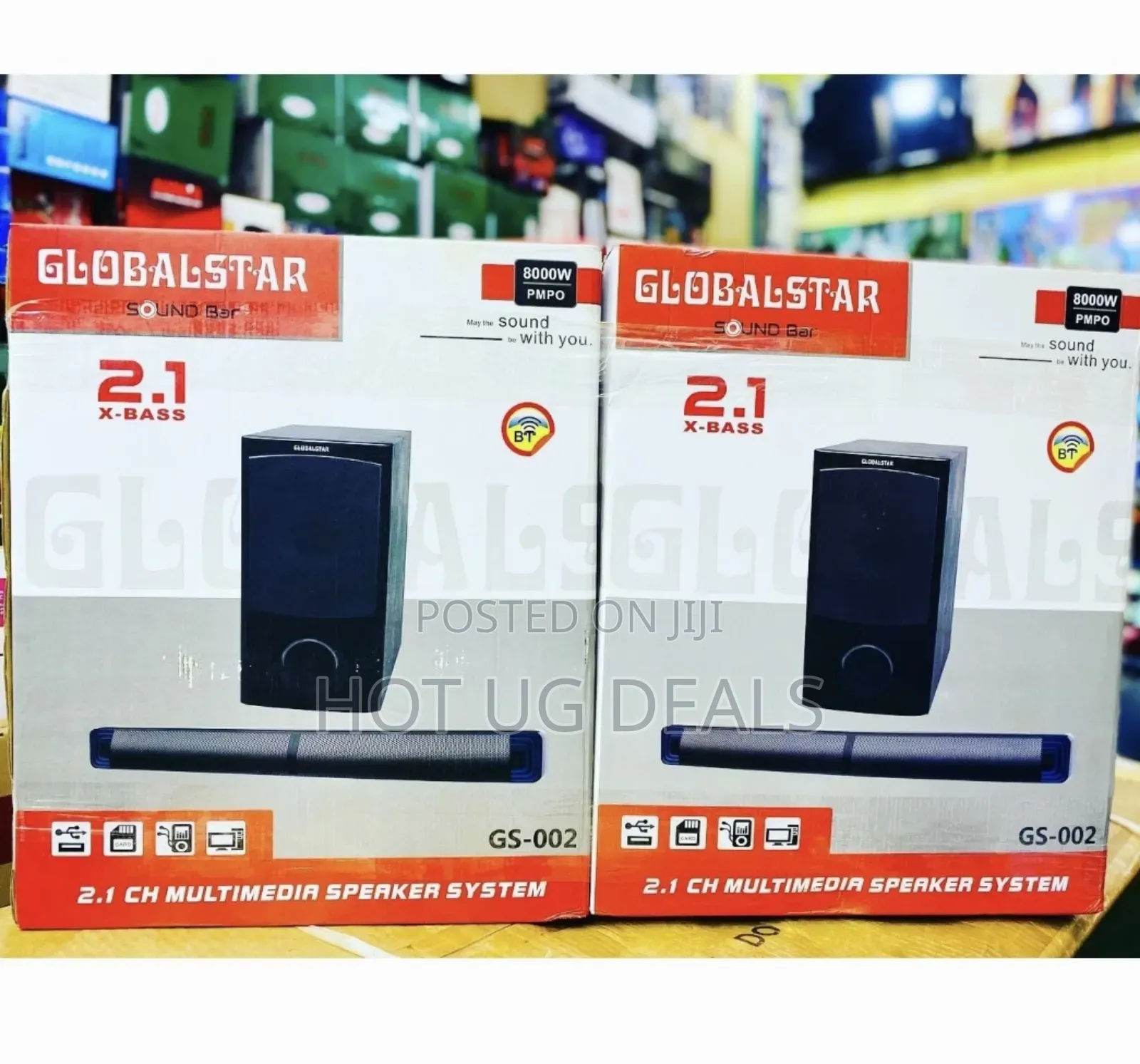 Global Star Gs-002 2.1ch Sound Bar System - Bluetooth, Fm Radio