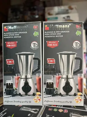 Hoffmans Hm-922 Blender Dry Grinder 2in1800w Stainless Steel Blender