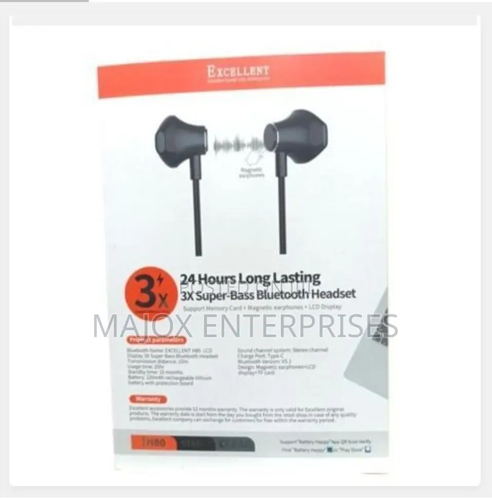 Excellent Super Bass Original Sport Neckband Headsets With LCD Display