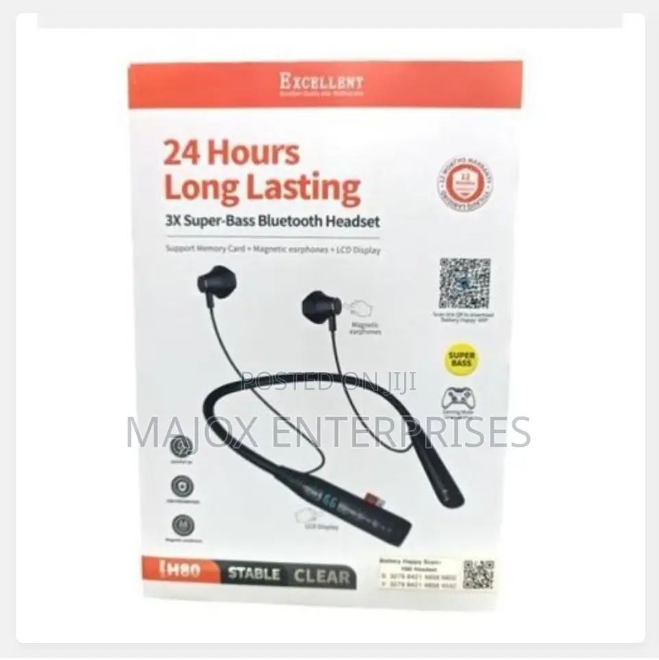 Excellent Super Bass Original Sport Neckband Headsets With LCD Display