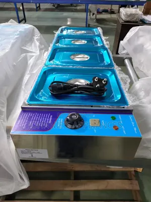 Commercial Electric Bain Marie Food Warmer – 4 Tray Stainless Steel