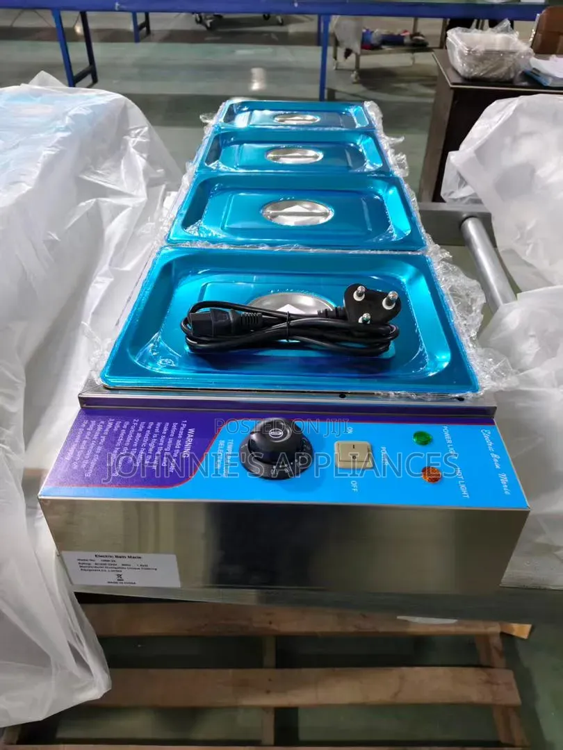 Commercial Electric Bain Marie Food Warmer – 4 Tray Stainless Steel