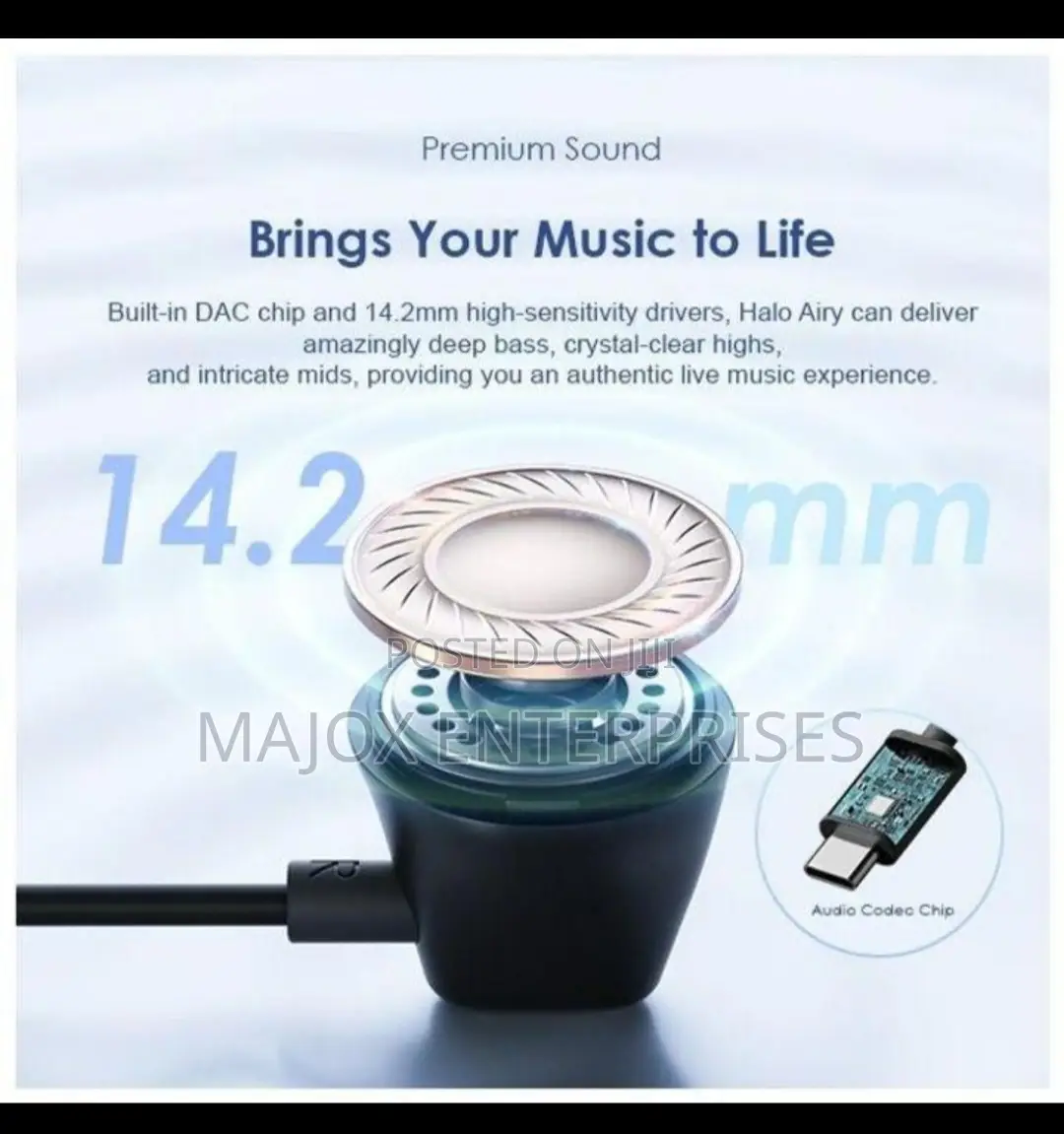 Oraimo Type-C Half in-Ear Wired Headphones