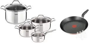 France Tefal Intuition Polished Stainless Steel 8 Piece Pan Set