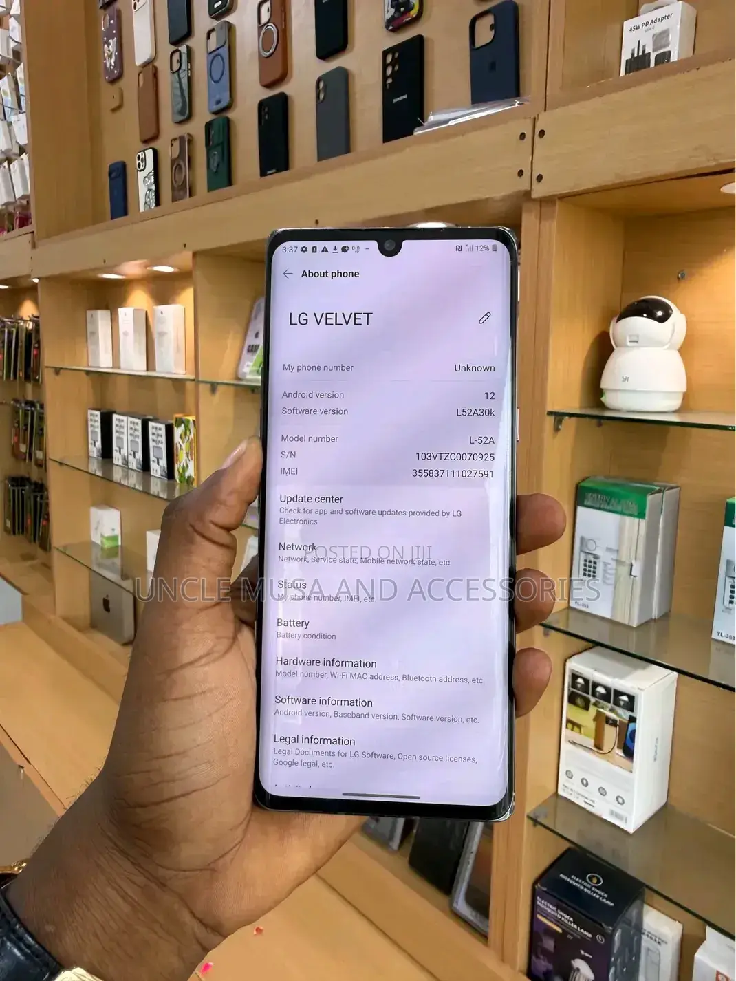 LG Velvet 5G 128 GB Black