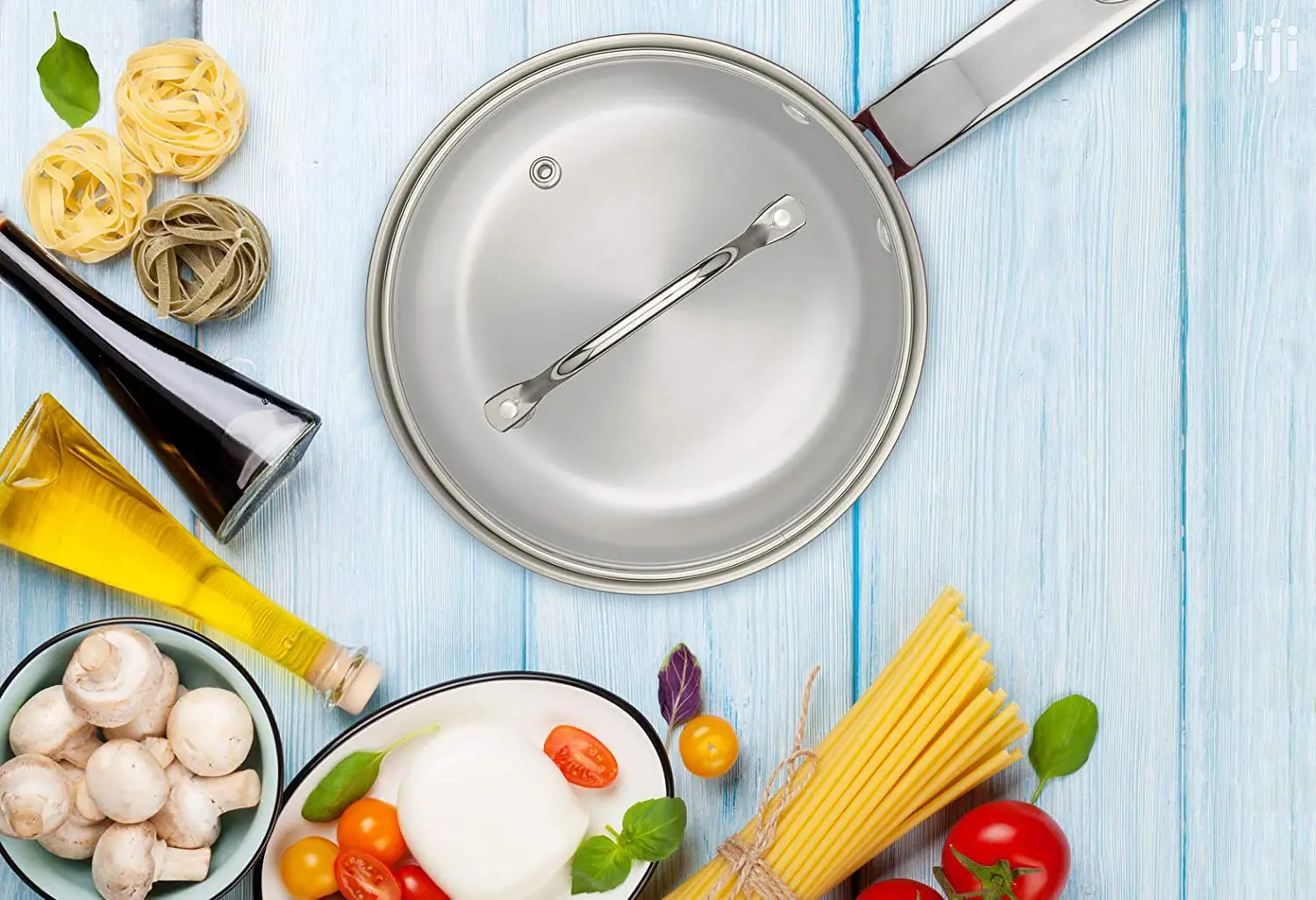 France Tefal Intuition Polished Stainless Steel 8 Piece Pan Set