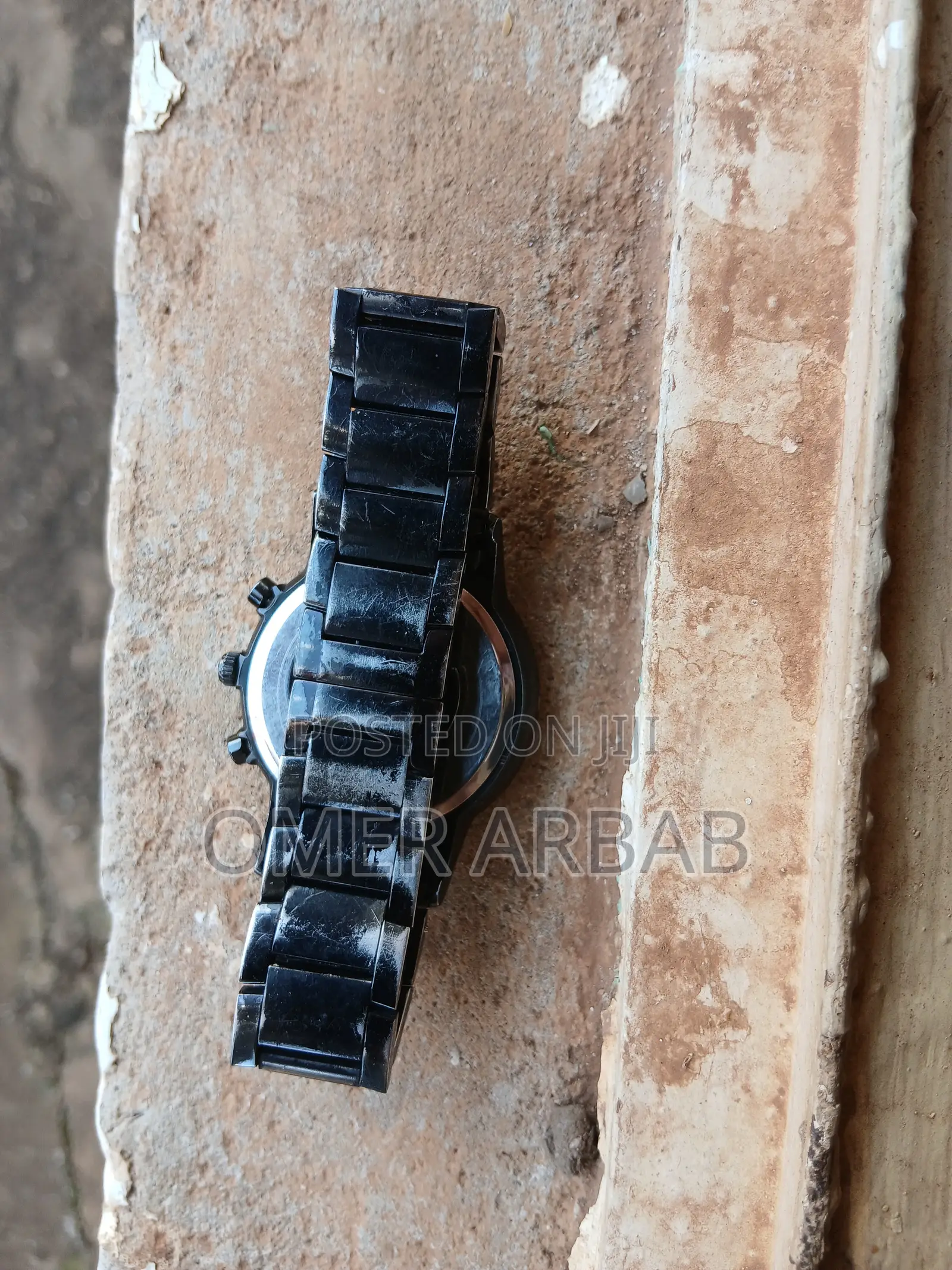 Original Emporio Armani Renato Chronograph Black Steel Watch