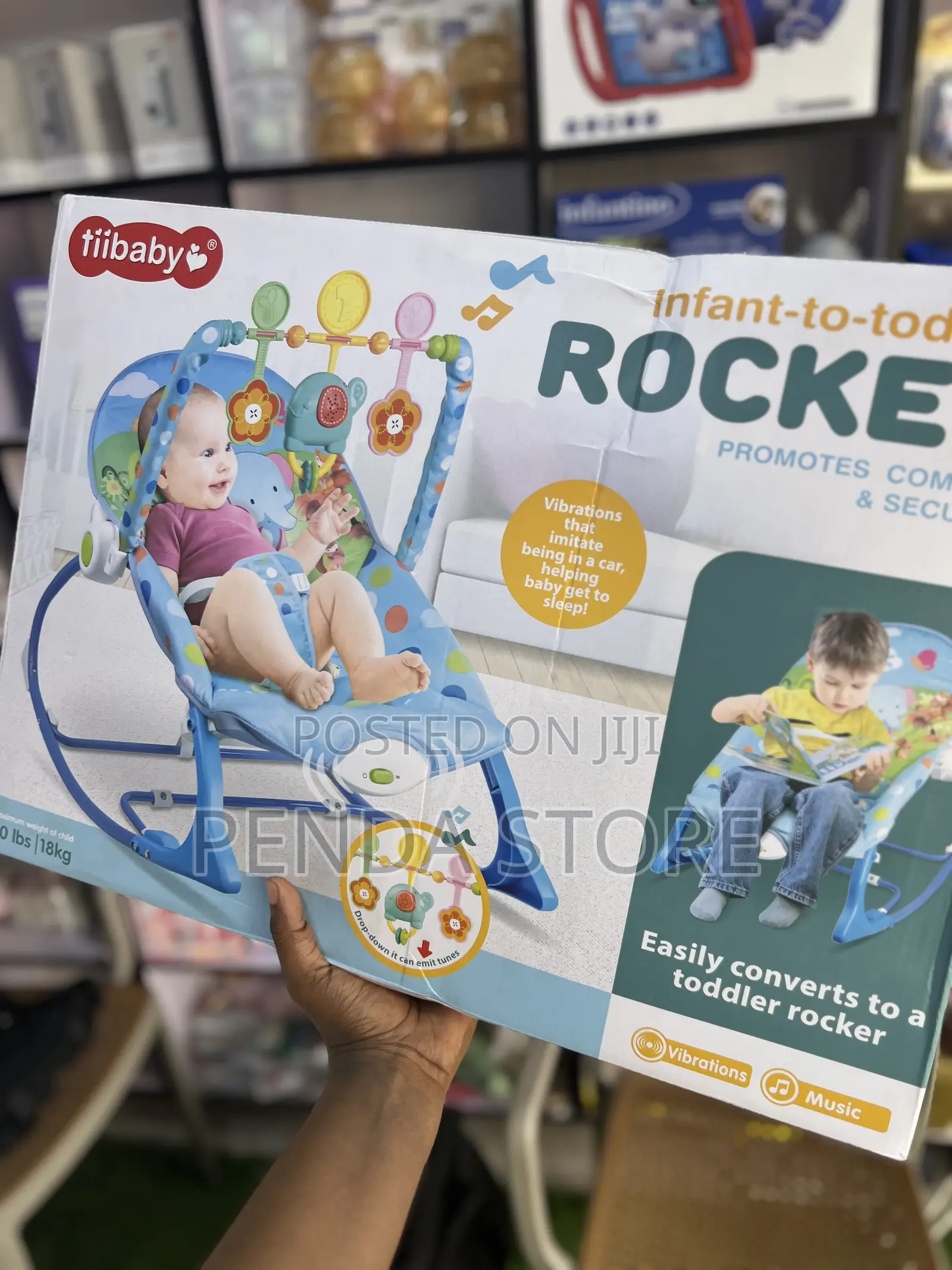 Infant to Toddler Baby Rocker – Baby Emerald Relax Lounge