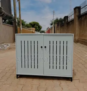 Sleek Grey Ventilated Metal Storage Cabinet