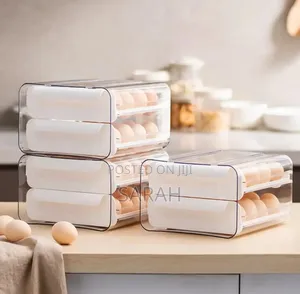 Stackable 2-Layer Plastic Egg Organizers