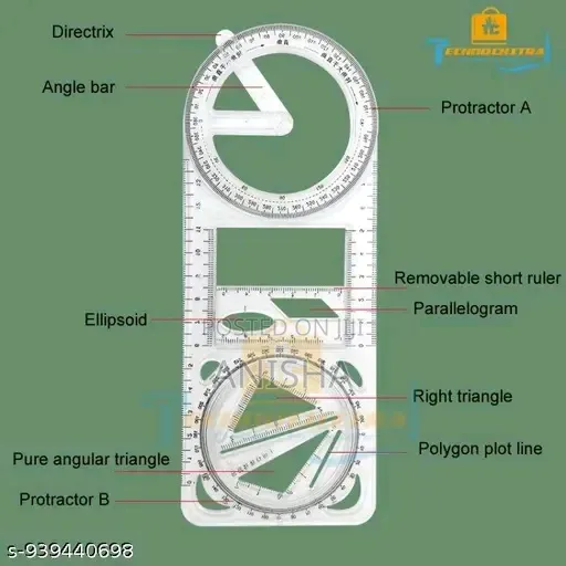 Multifunction Geometric Ruler